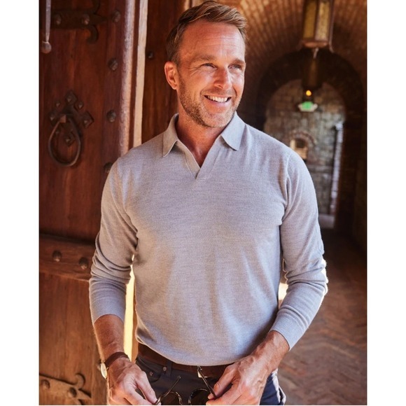 Collars & Co. Other - NWT Collars and Co‎ Bellagio Three Button Long Sleeve Merino Polo XXL